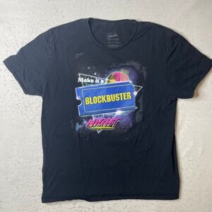 Blockbuster Video Make It A‎ Blockbuster Night Graphic T-Shirt Mens XL Black